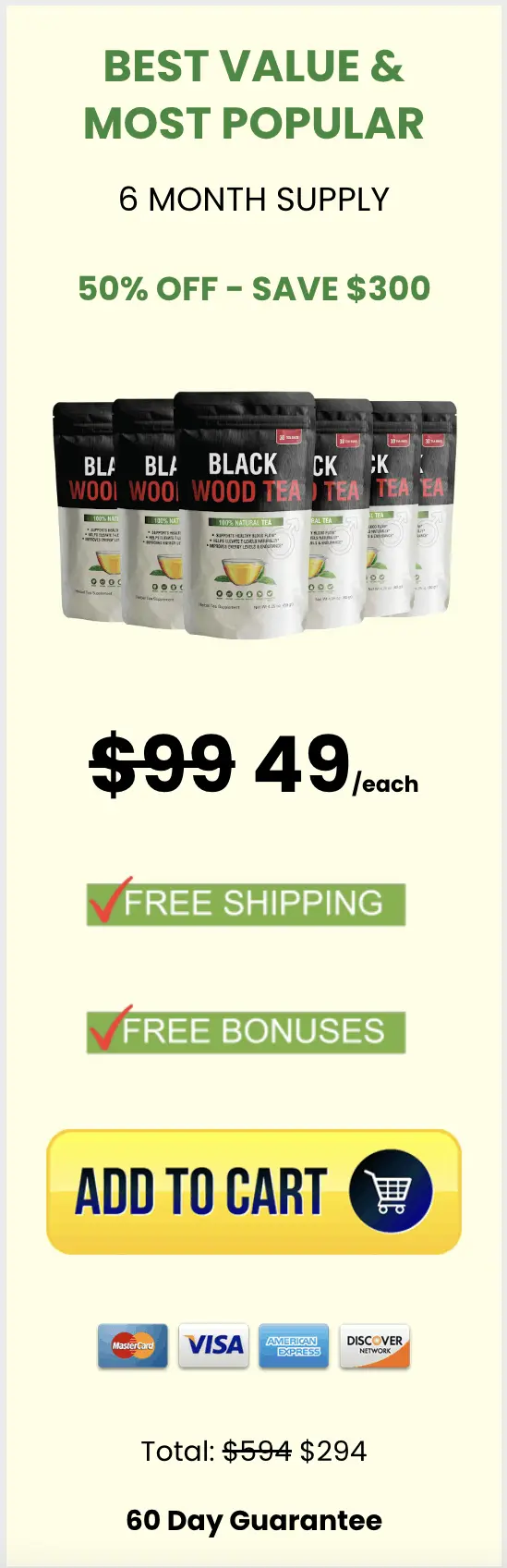 Black Wood Tea 6 Pouches